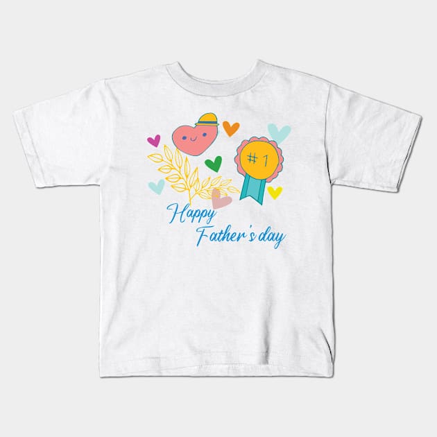 Fathers Day Kids T-Shirt by smkworld